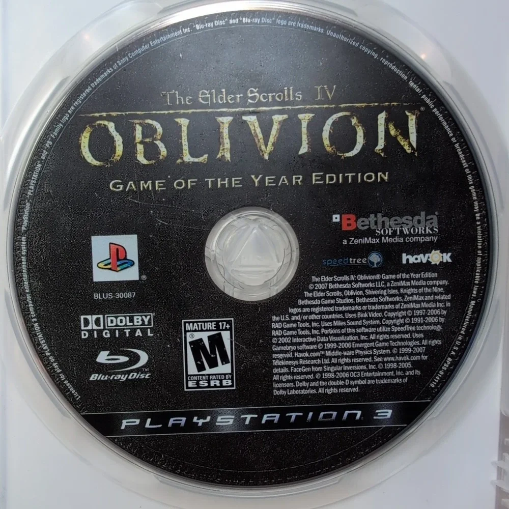 The Elder Scrolls IV: Oblivion GOTY + Skyrim‎ Black Label Sony PlayStation 3 PS3